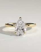 MET 0020 Pear Solitaire Engagement Ring