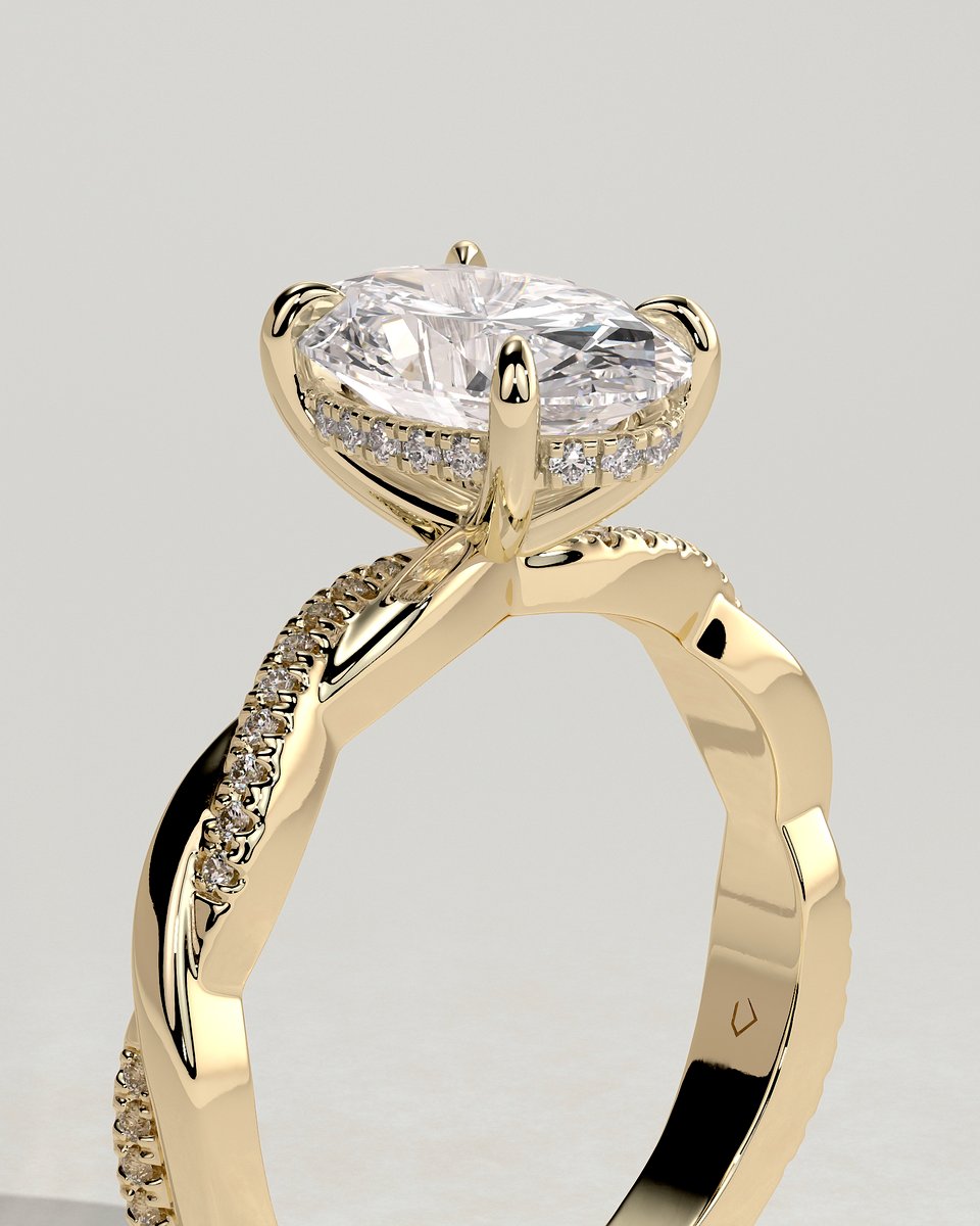 MET 0035 Oval Solitaire Engagement Ring
