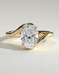 MET 0037 Oval Solitaire Engagement Ring