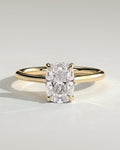 MET 0028 Elongated Cushion Solitaire Engagement Ring