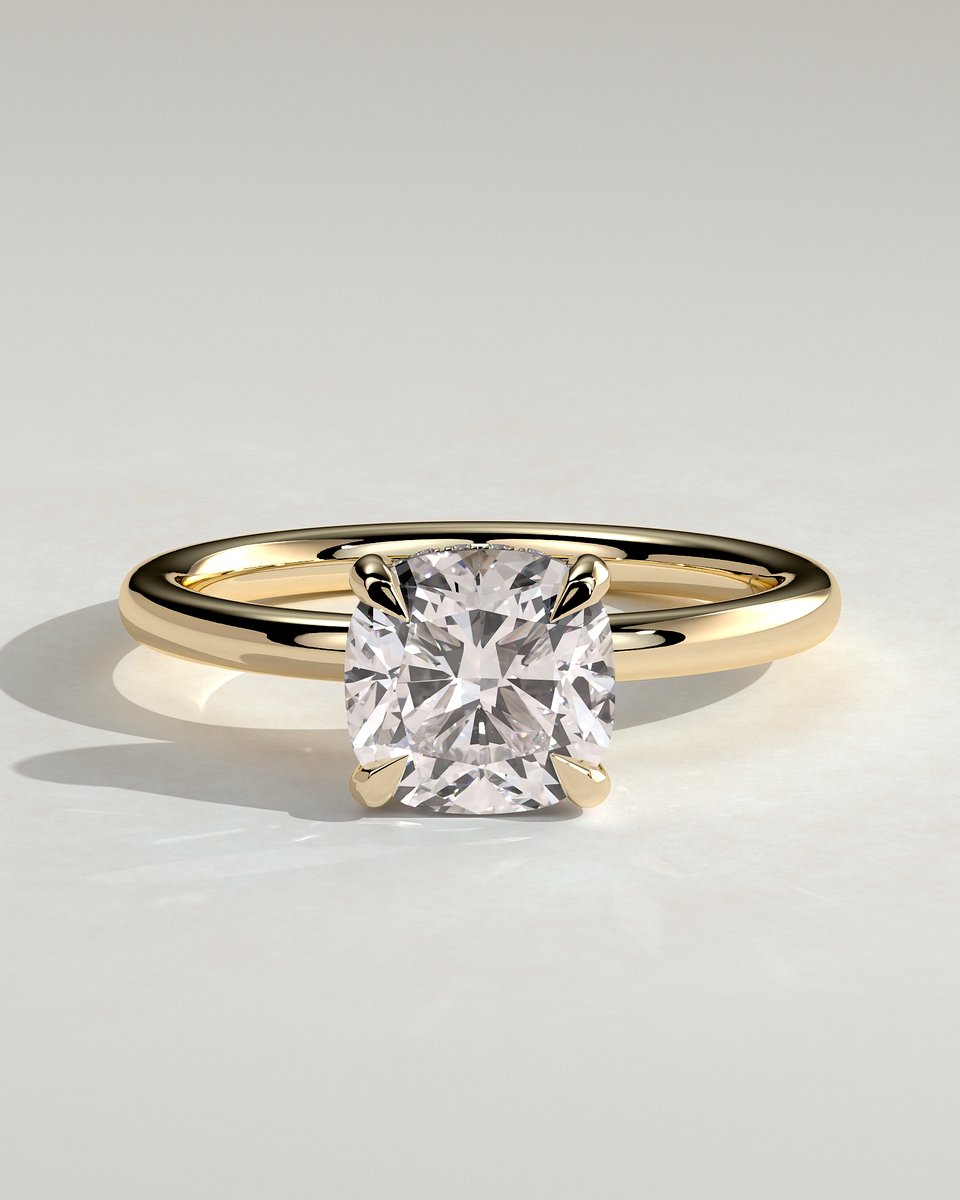 MET 0248 Cushion Solitaire Engagement Ring