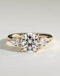 MET 0205 Round Three Stone Engagement Ring