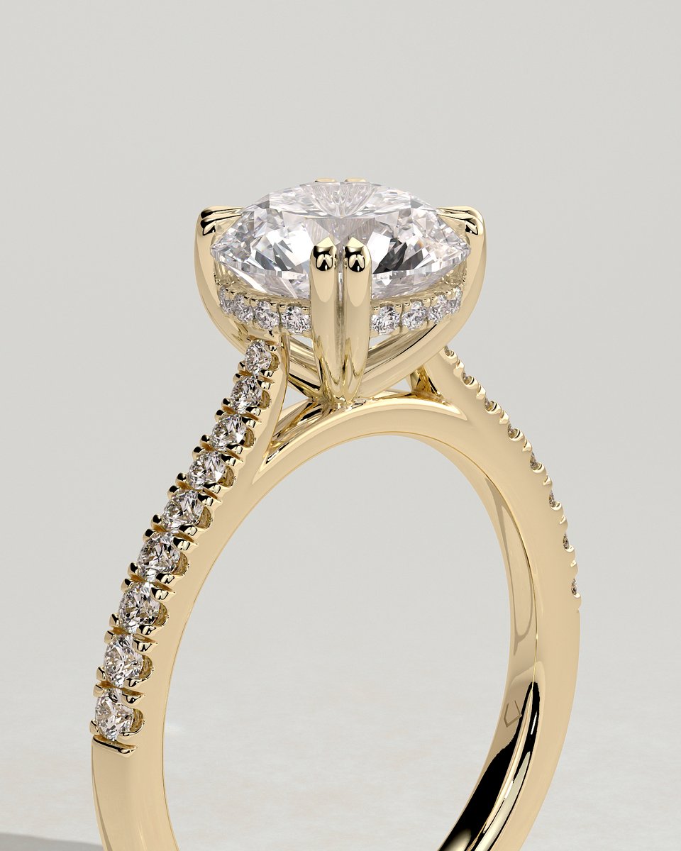 MET 0283 Round Solitaire Engagement Ring