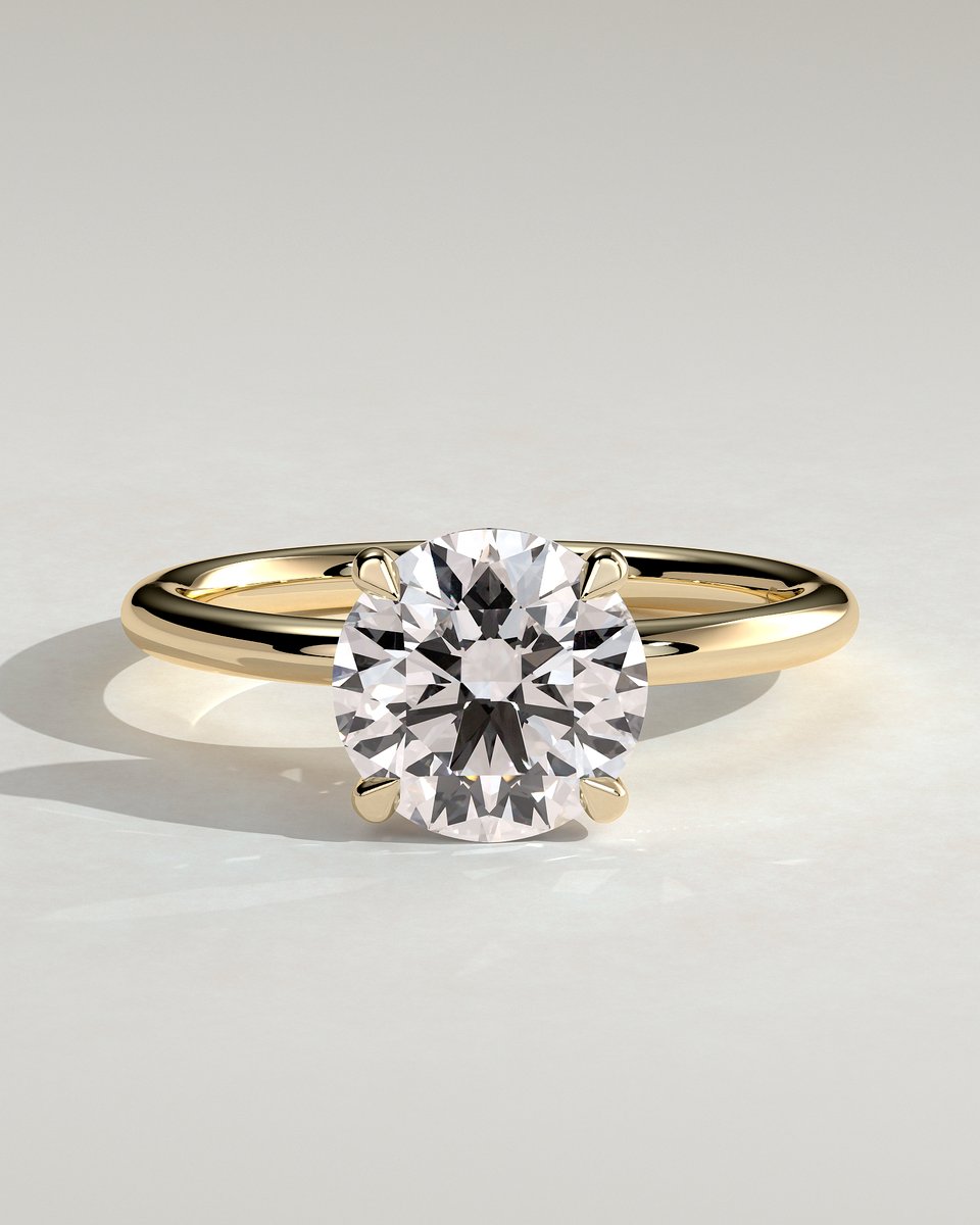 MET 0153 Round Solitaire Engagement Ring