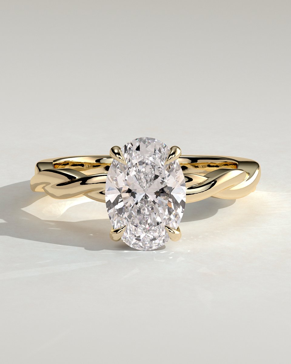 MET 0209 Oval Solitaire Engagement Ring