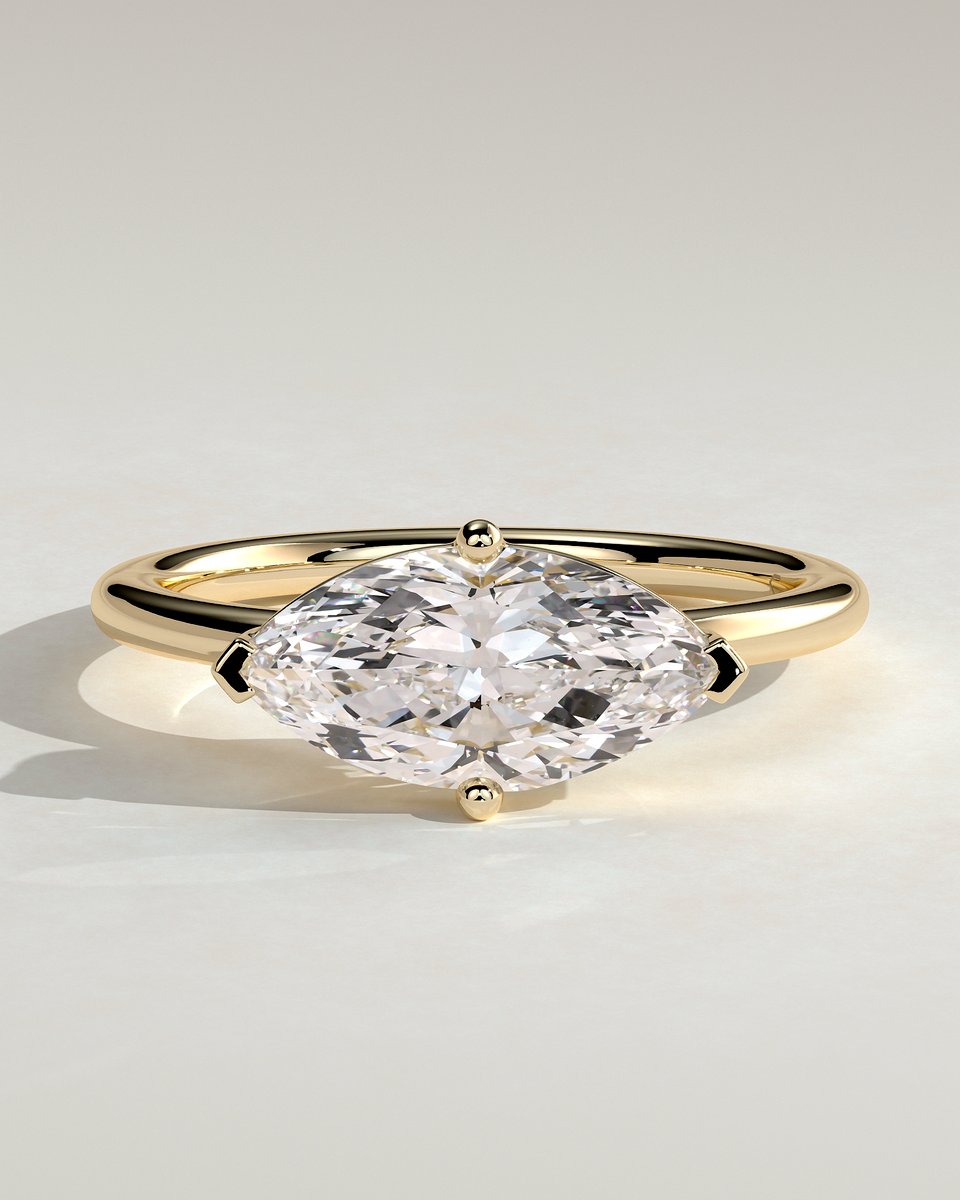 MET 0167 Marquise Solitaire Engagement Ring