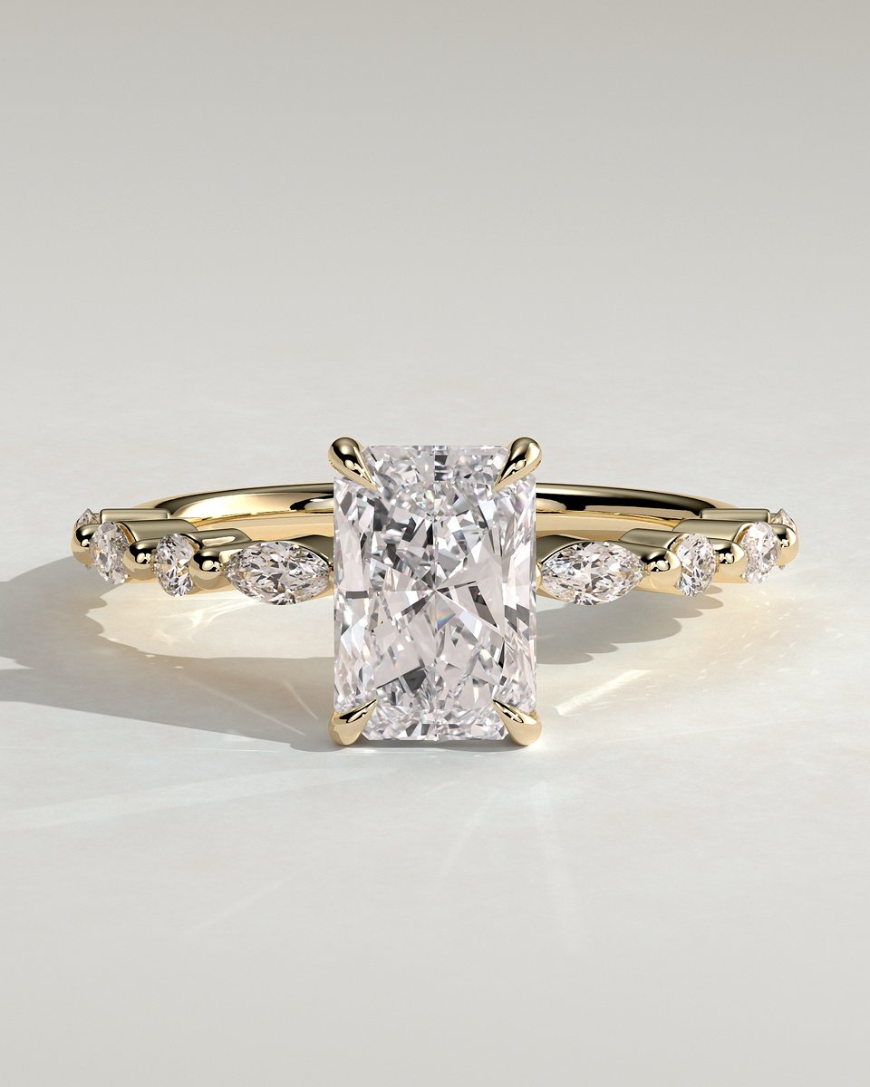MET 0341 Radiant Solitaire Engagement Ring