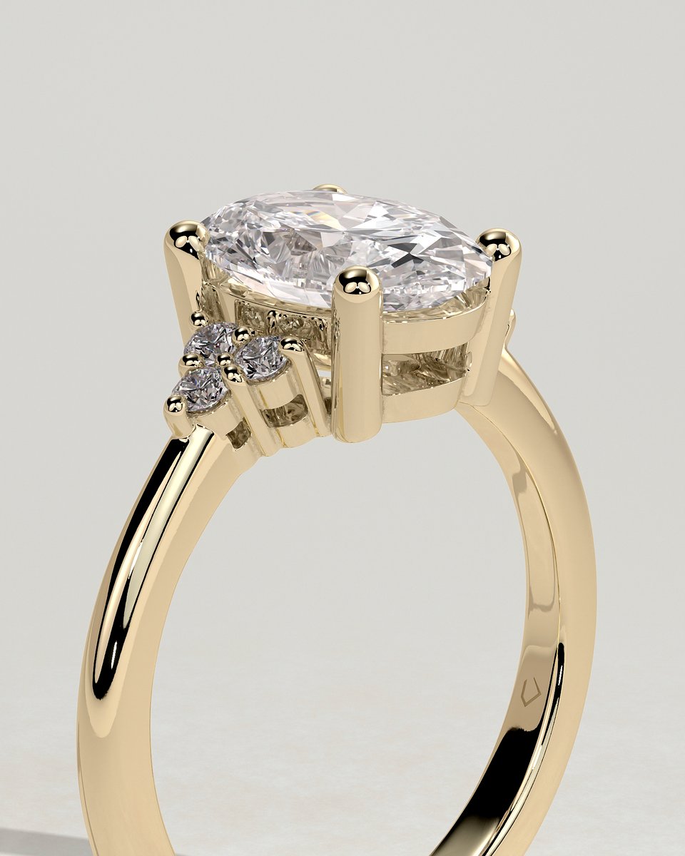 MET 0253 Oval Solitaire Engagement Ring