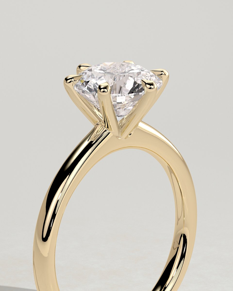 MET 0084 Round Solitaire Engagement Ring