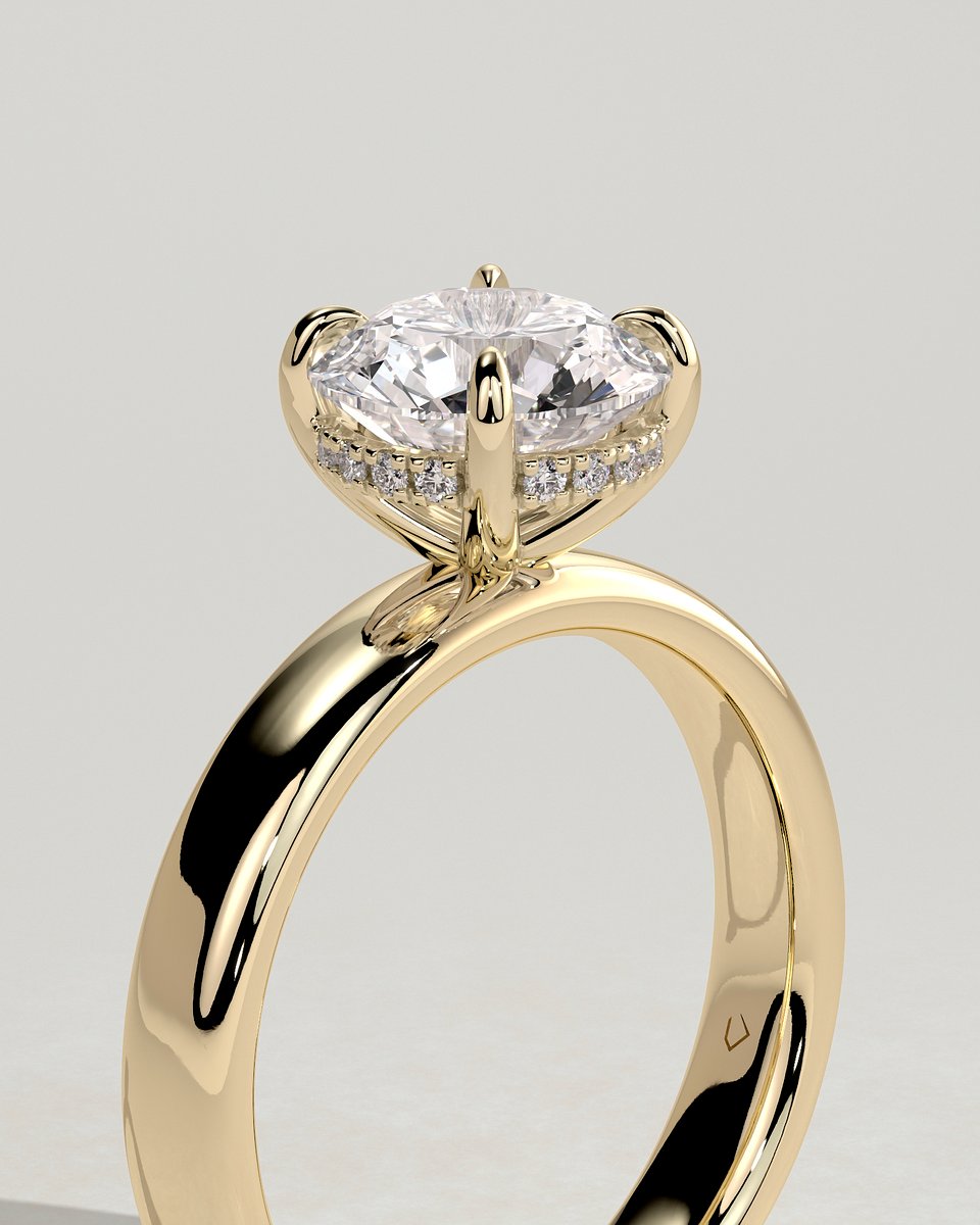 MET 0342 Round Solitaire Engagement Ring