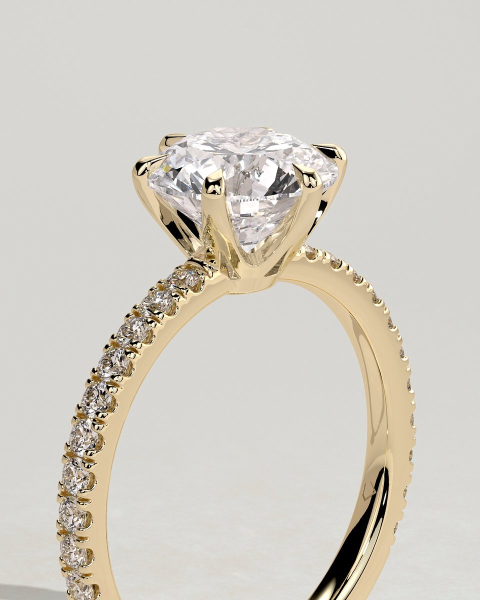 MET 0158 Round Solitaire Engagement Ring