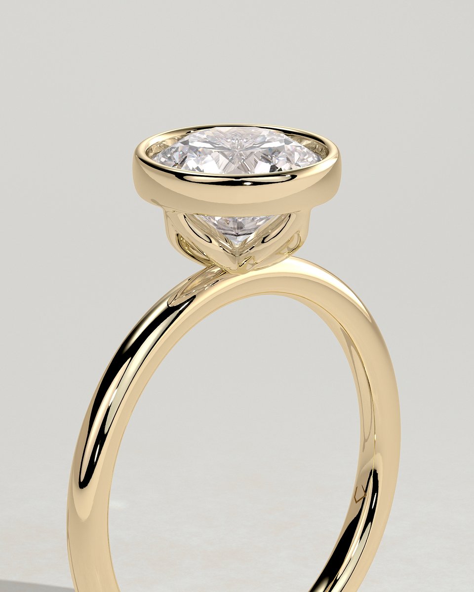 MET 0090 Round Solitaire Engagement Ring