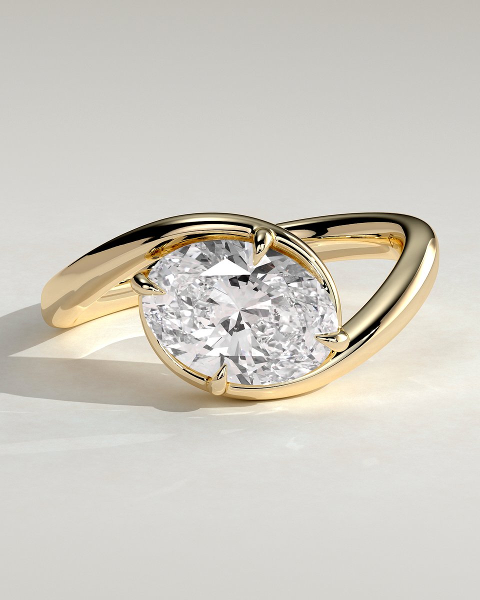 MET 0290 Oval Solitaire Engagement Ring