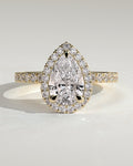 MET 0235 Pear Halo Engagement Ring