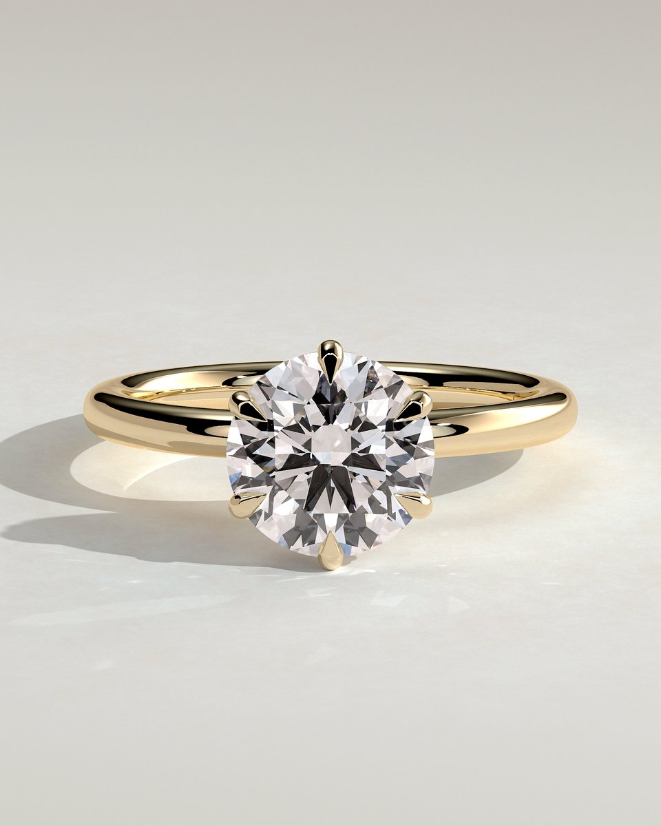 MET 0079 Round Solitaire Engagement Ring