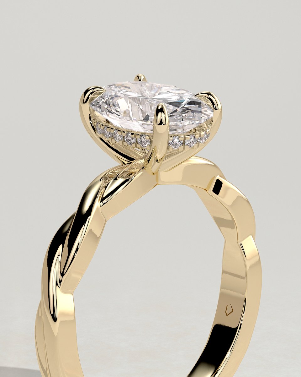 MET 0209 Oval Solitaire Engagement Ring