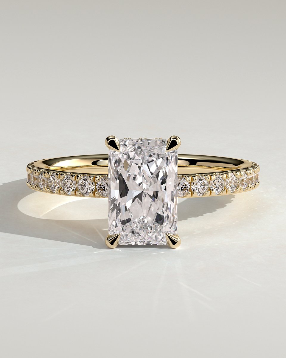 MET 0063 Radiant Solitaire Engagement Ring