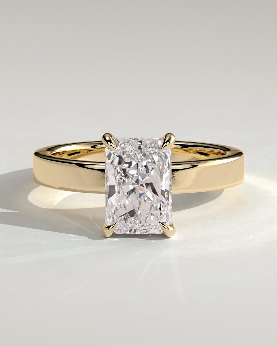 MET 0099 Radiant Solitaire Engagement Ring