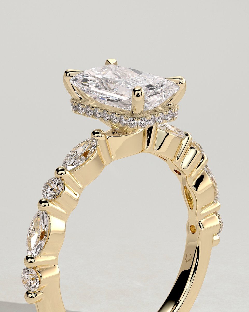 MET 0234 Radiant Solitaire Engagement Ring