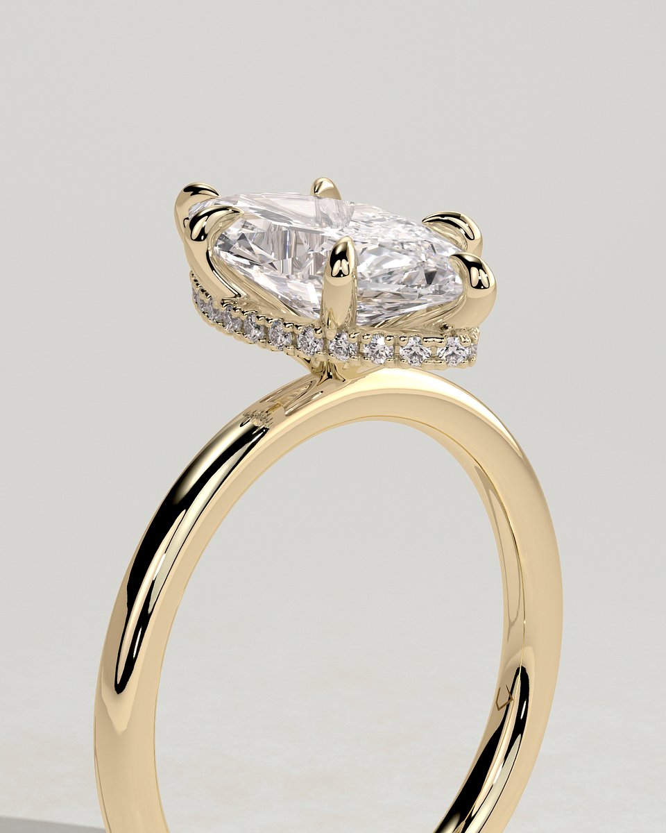 MET 0327 Marquise Solitaire Engagement Ring