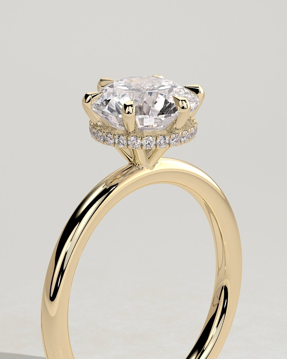 MET 0060 Round Solitaire Engagement Ring