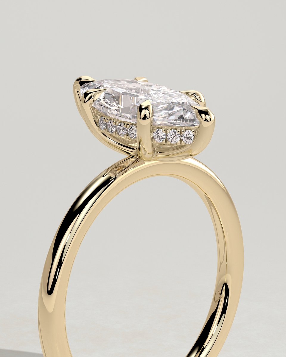 MET 0029 Marquise Solitaire Engagement Ring