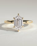 MET 0294 Elongated Hexagon Solitaire Engagement Ring