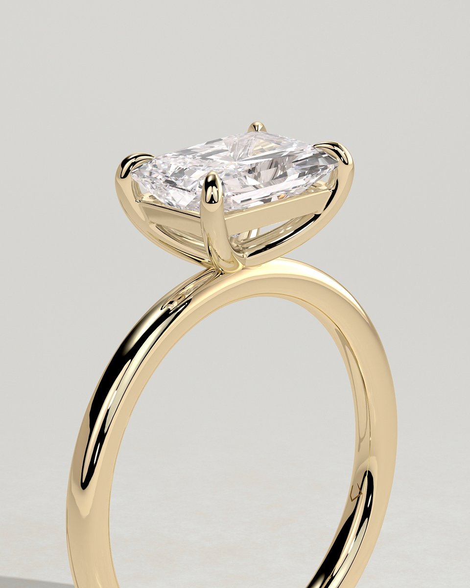 MET 0357 Radiant Solitaire Engagement Ring