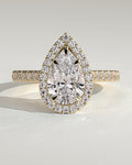 MET 0115 Pear Halo Engagement Ring