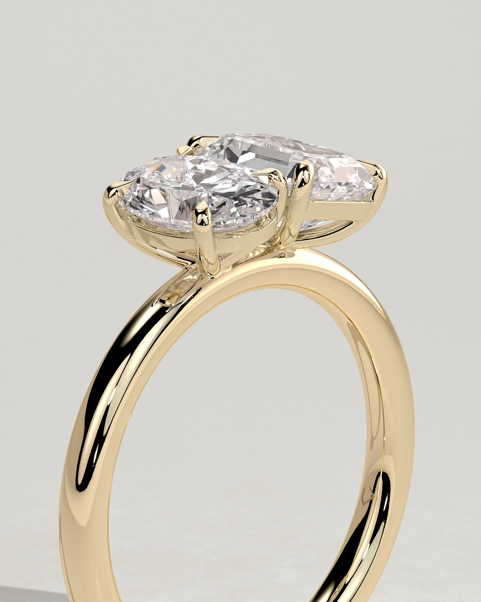 MET 0173 Oval Toi et Moi Engagement Ring