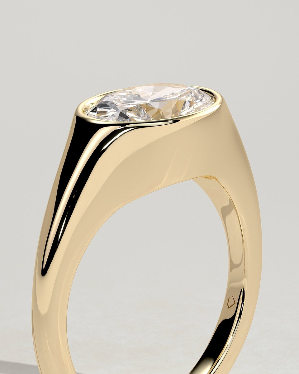 MET 0345 Oval Solitaire Engagement Ring