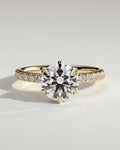 MET 0040 Round Solitaire Engagement Ring