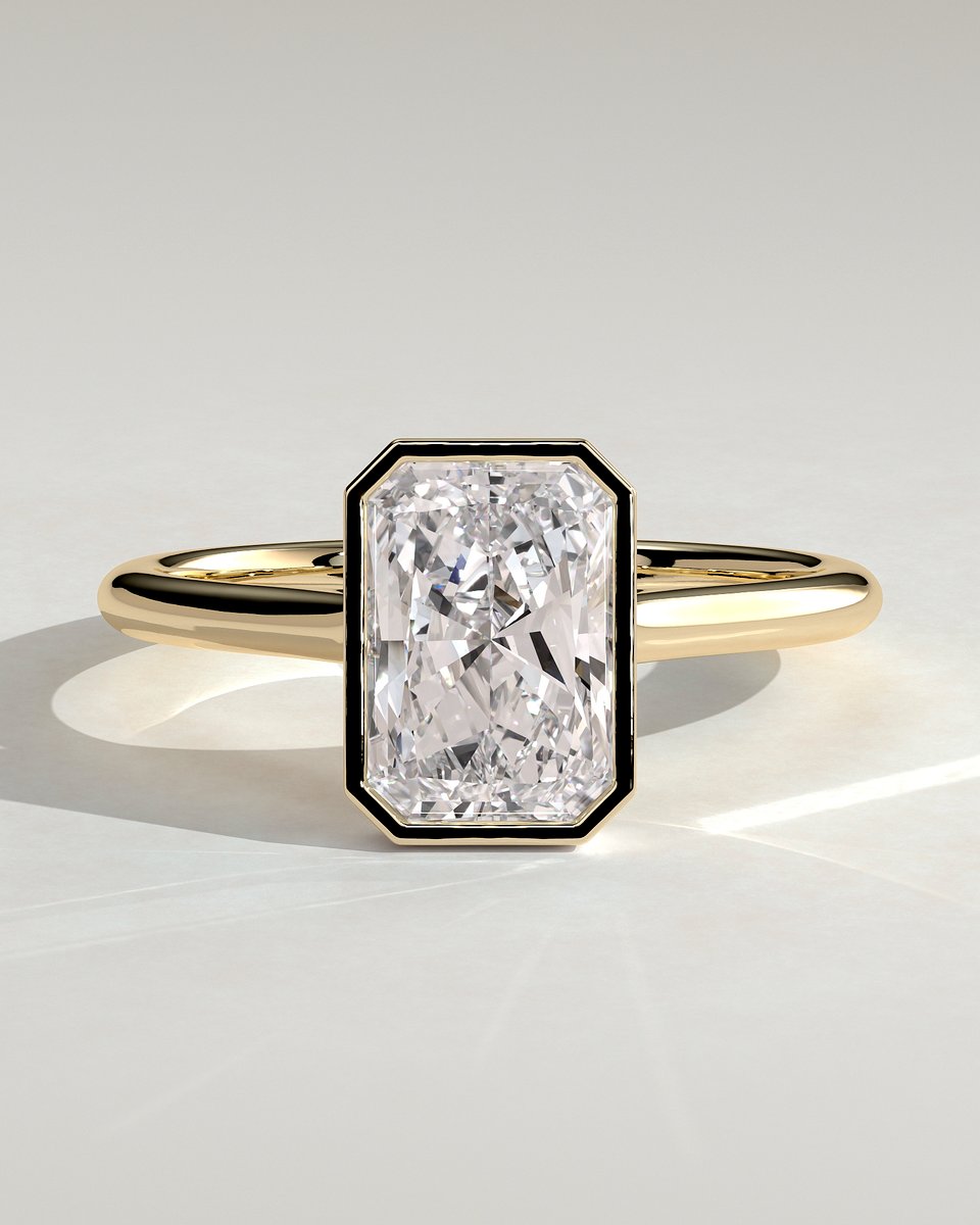 MET 0096 Radiant Solitaire Engagement Ring