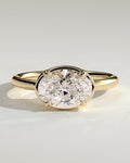 MET 0124 Oval Solitaire Engagement Ring