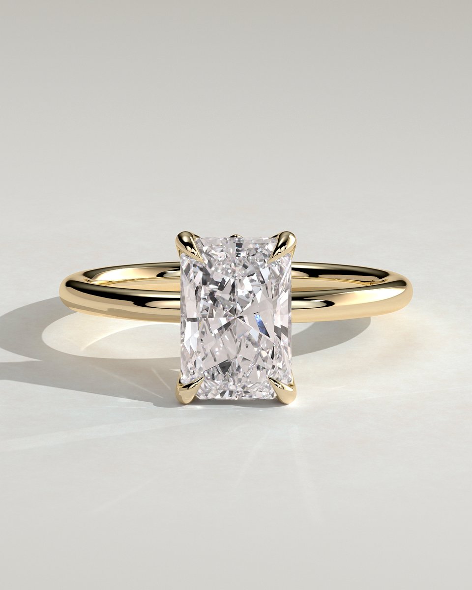 MET 0315 Radiant Solitaire Engagement Ring