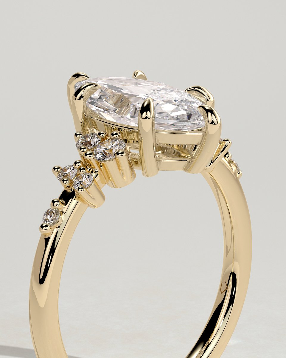 MET 0052 Marquise Solitaire Engagement Ring