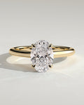 MET 0010 Oval Solitaire Engagement Ring