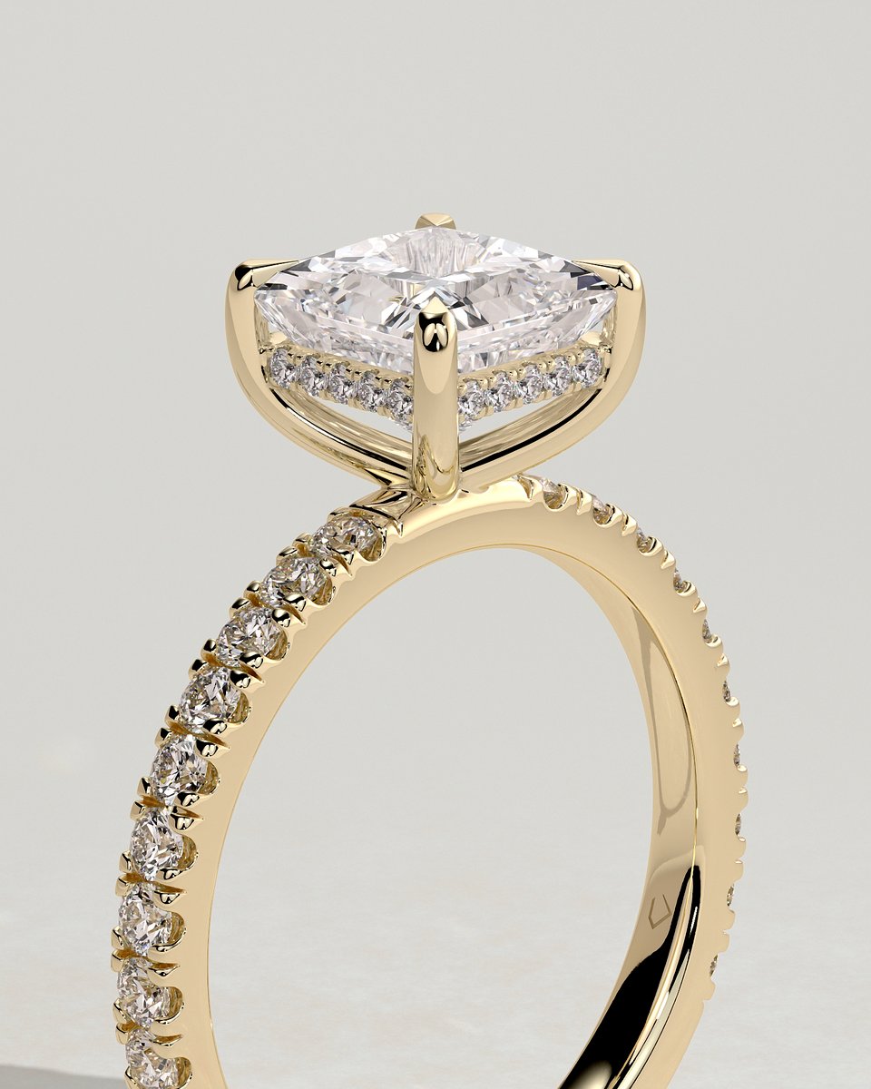 MET 0211 Princess Solitaire Engagement Ring
