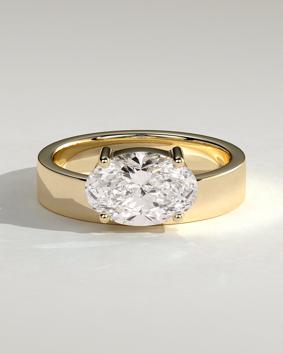 MET 0259 Oval Solitaire Engagement Ring