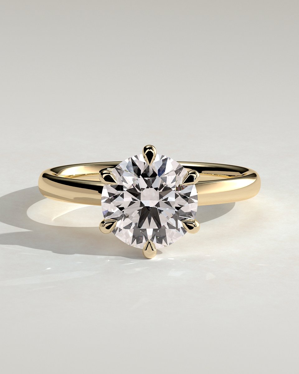 MET 0084 Round Solitaire Engagement Ring