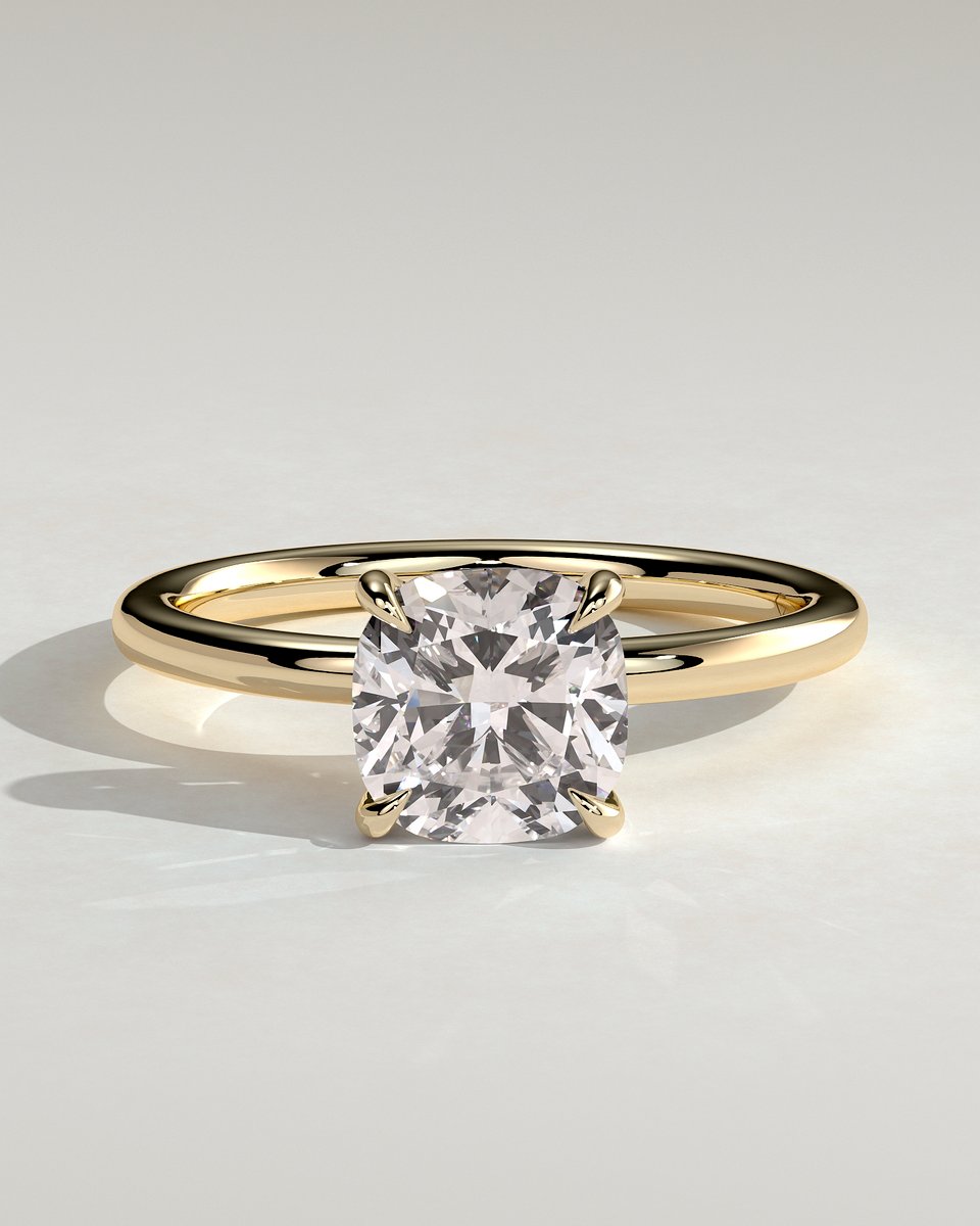 MET 0264 Cushion Solitaire Engagement Ring