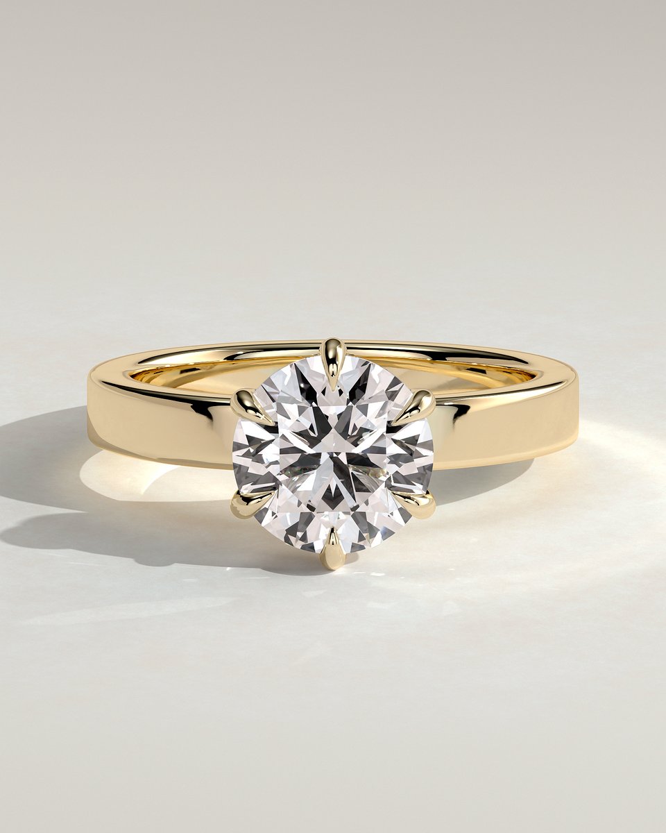 MET 0351 Round Solitaire Engagement Ring