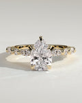 MET 0042 Pear Solitaire Engagement Ring