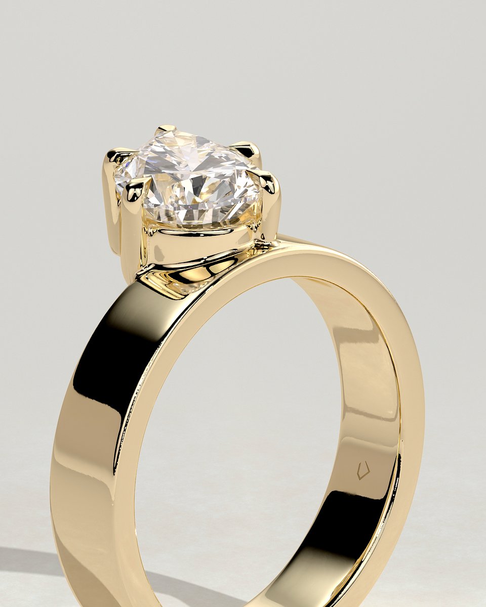 MET 0295 Pear Solitaire Engagement Ring