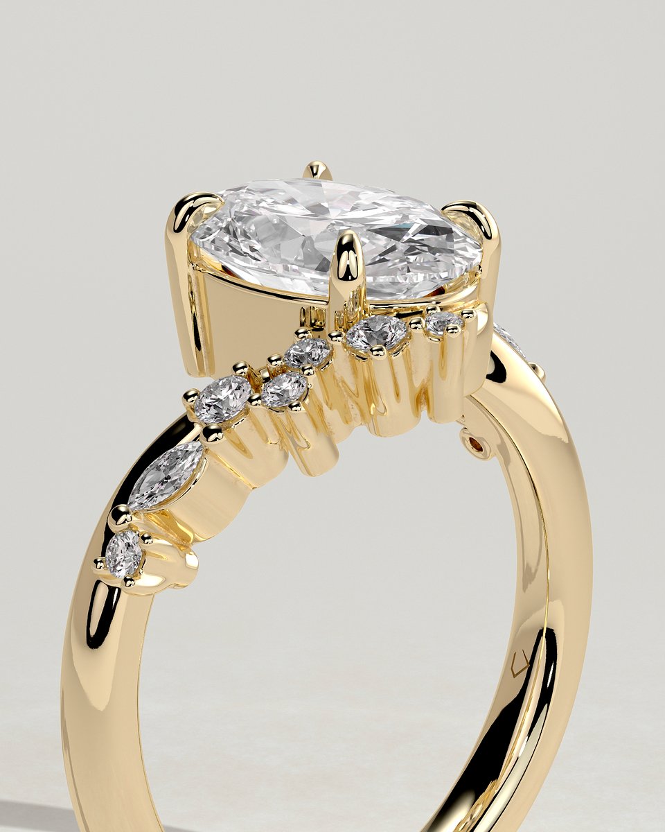 MET 0103 Oval Solitaire Engagement Ring