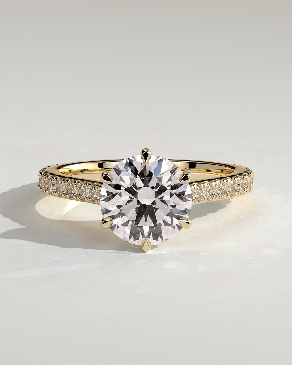 MET 0240 Round Solitaire Engagement Ring