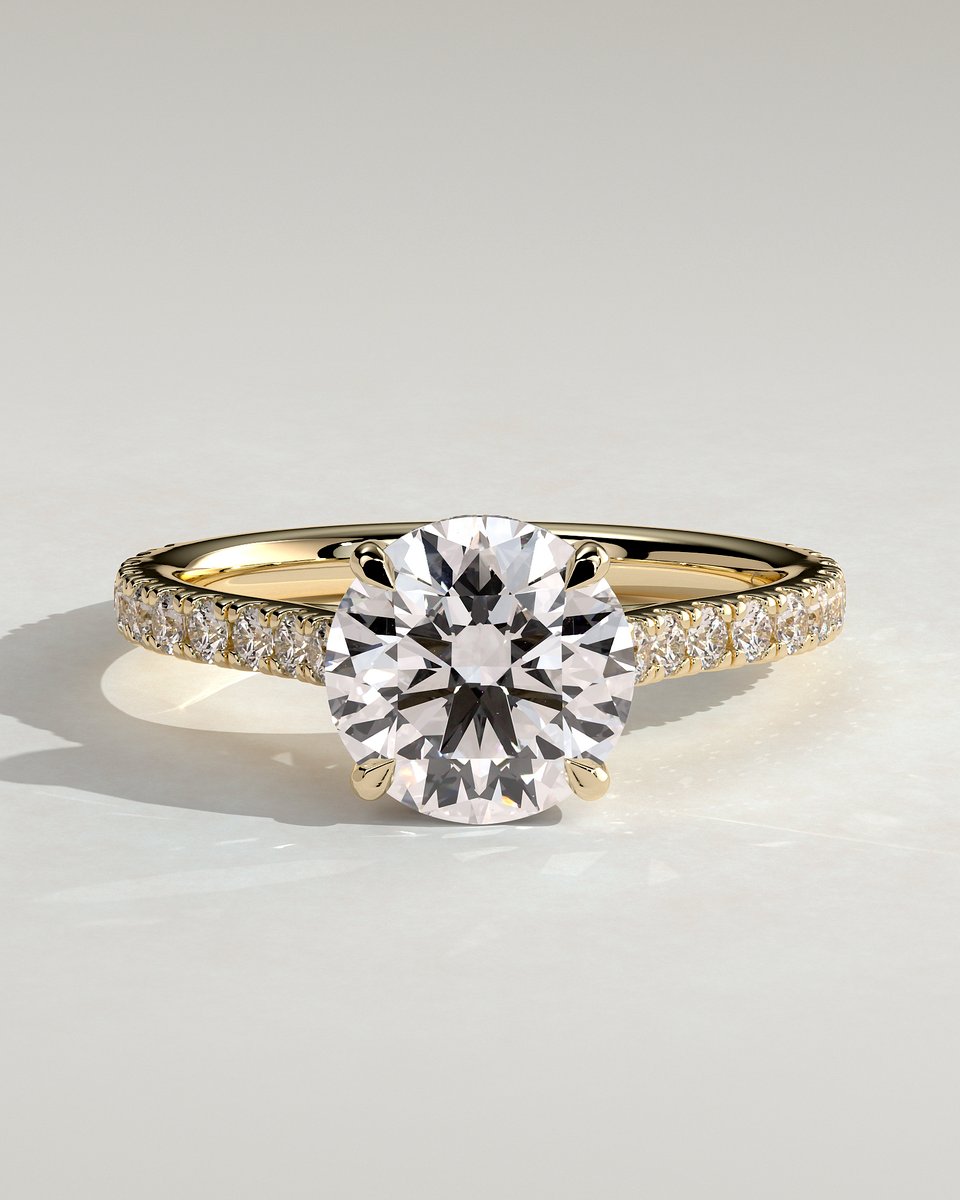 MET 0136 Round Solitaire Engagement Ring