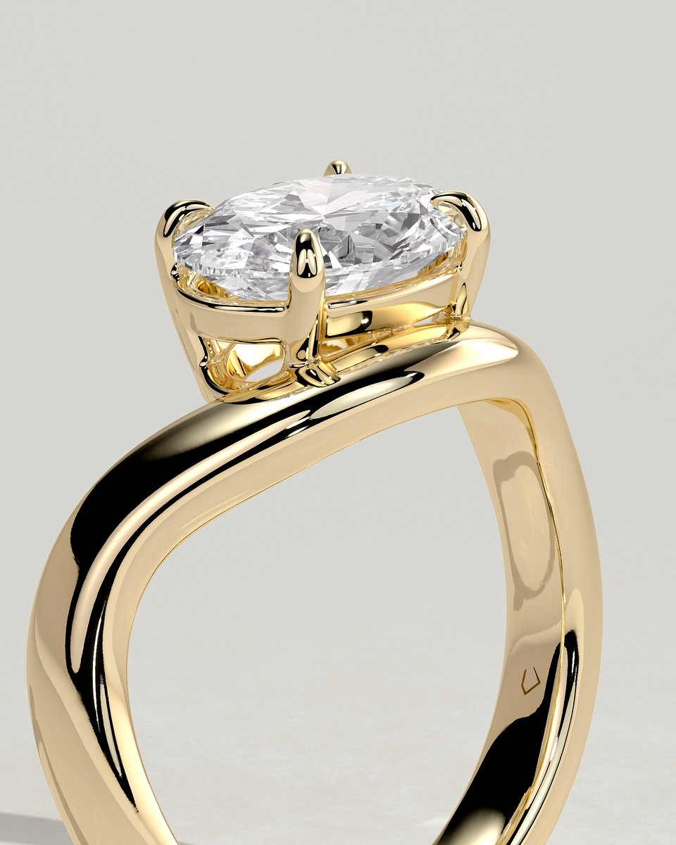 MET 0038 Oval Solitaire Engagement Ring