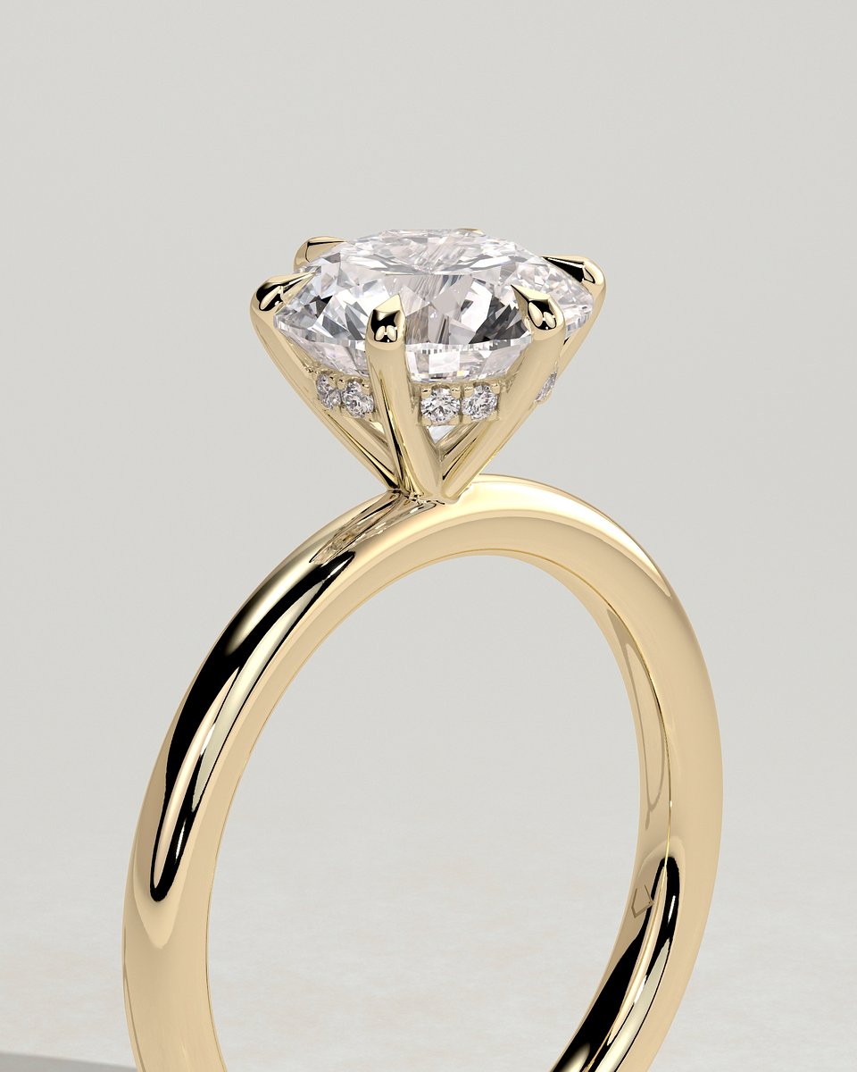 MET 0079 Round Solitaire Engagement Ring