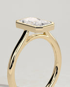 MET 0027 Radiant Solitaire Engagement Ring